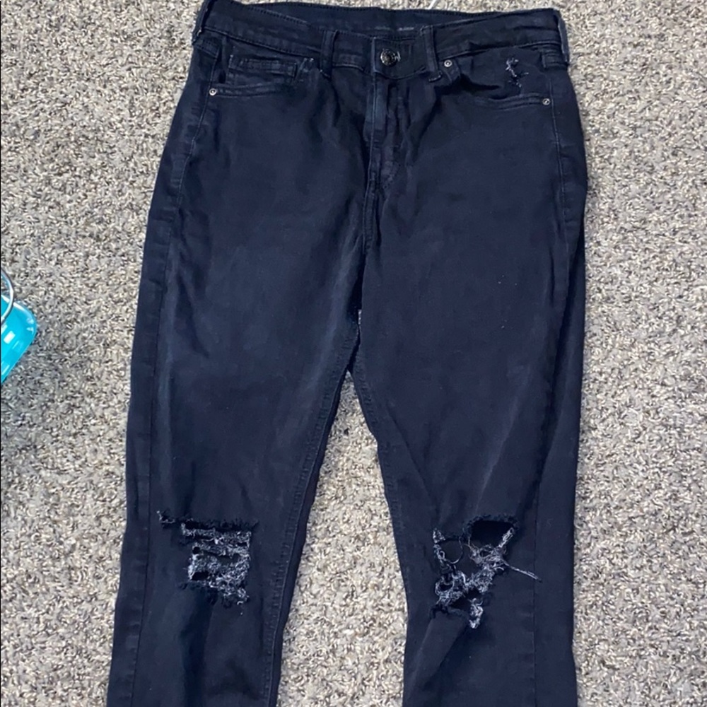 🔴 Black TopShop Moto Jeans